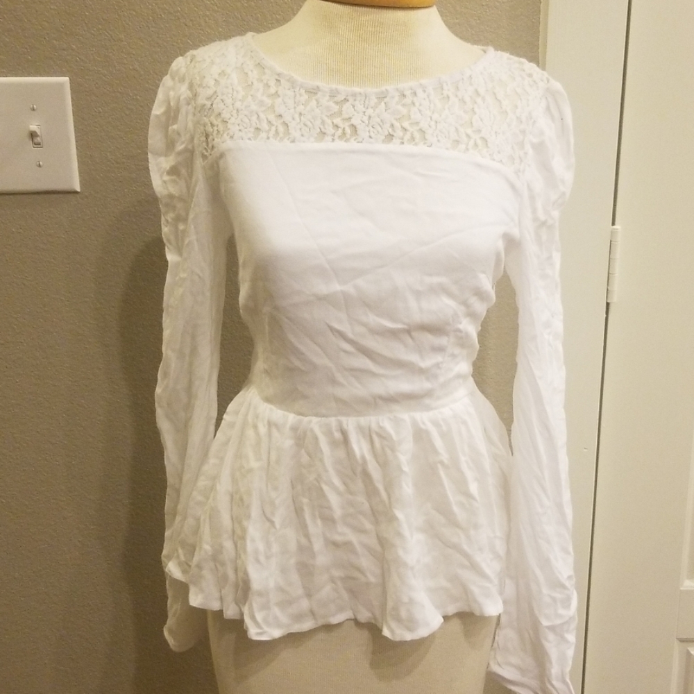 Elegant White Top with Lace